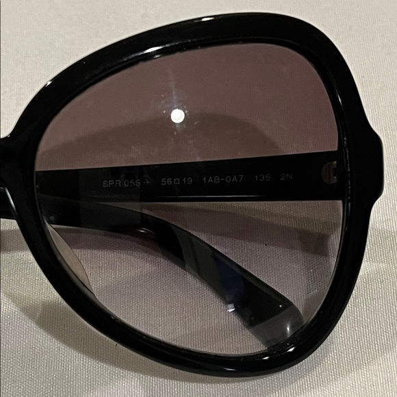 Prada Black Cat’s Eye Sunglasses with Gray/Purple Gradient Lens - Picture 7 of 12